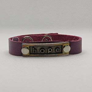 Leather Hope Bracelet